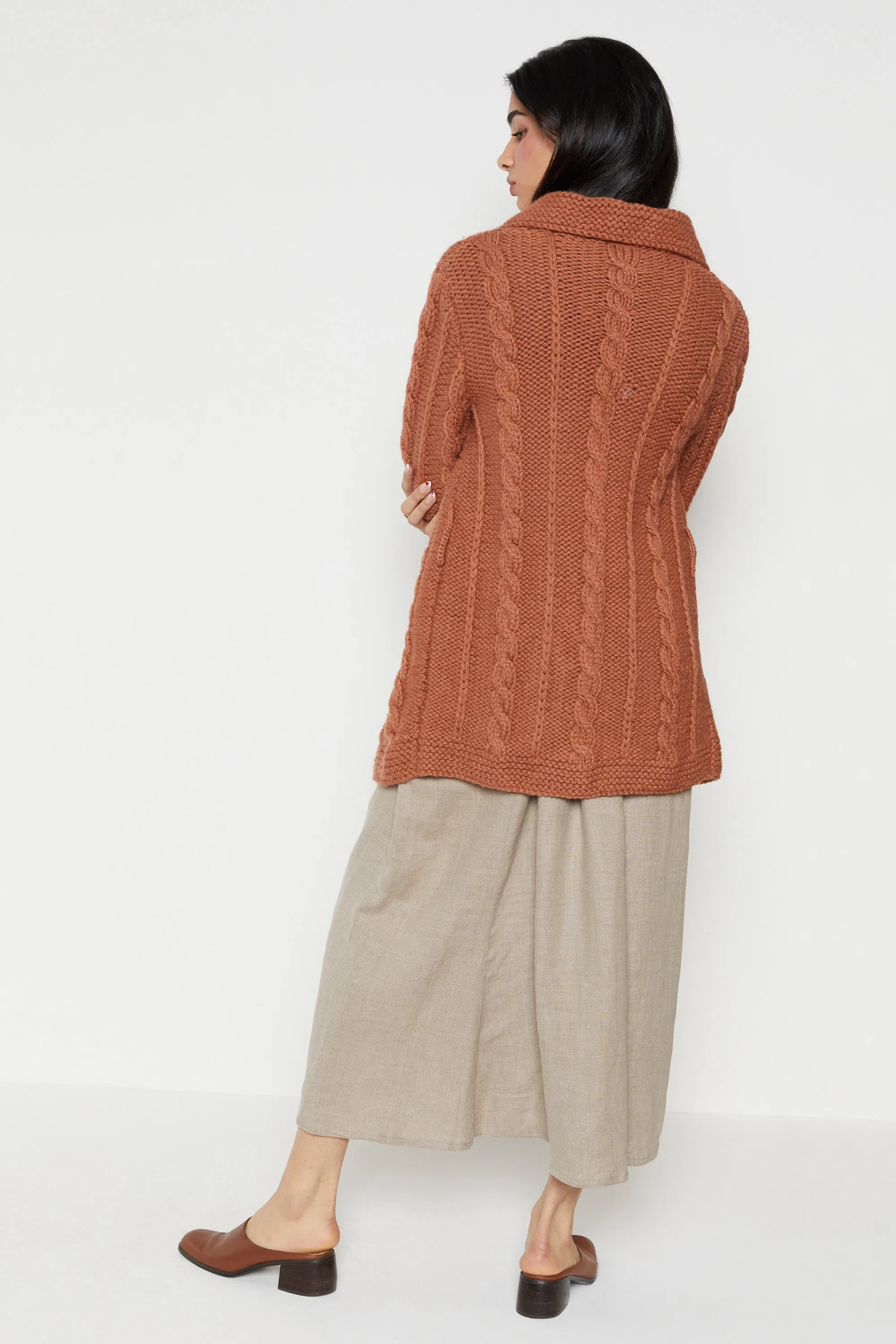 60s Copper Wool Cardigan S