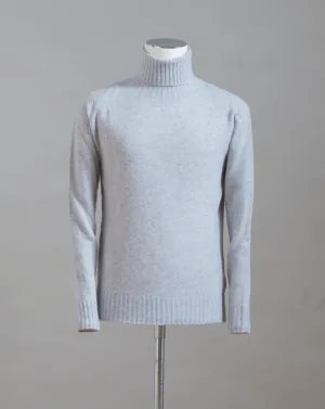 Altea Wool & Cashmere Roll Neck Knit / Light Grey