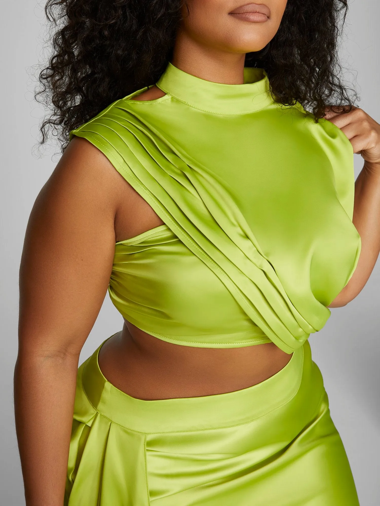 Anaisa Drape Detail Cropped Top - Leslie Sidora x FTF