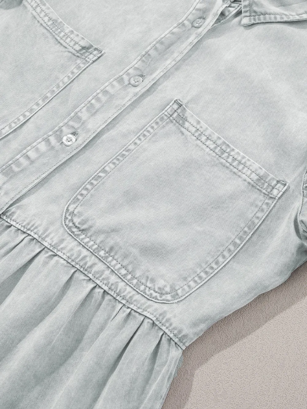 Button-Up Tiered Dress