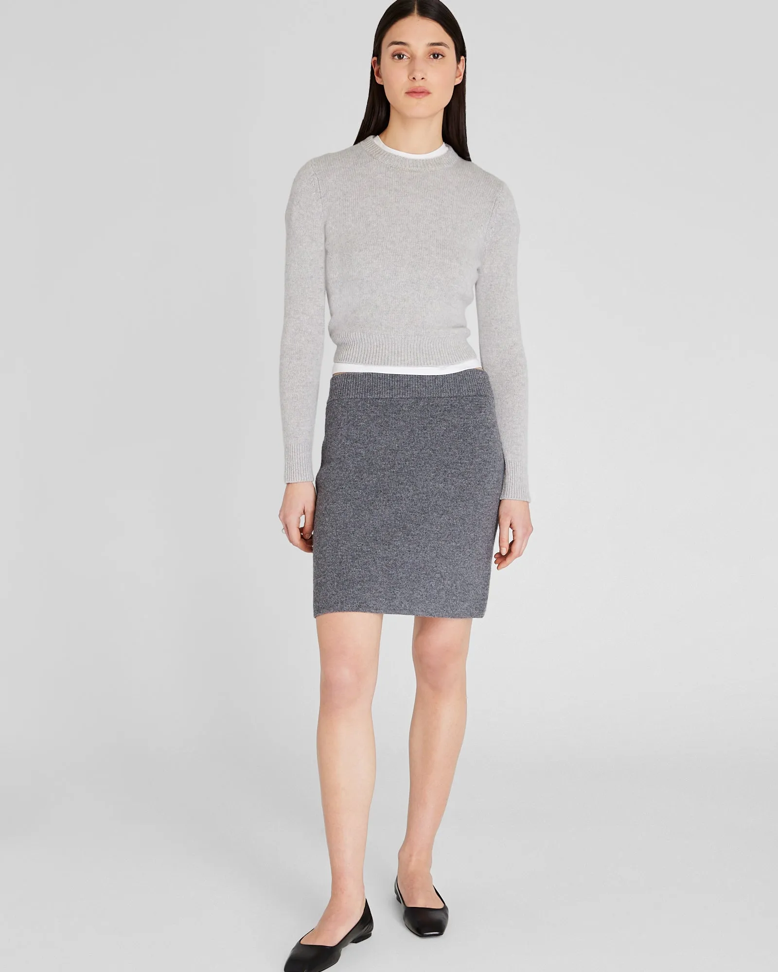 Cashmere Blend Mini Skirt