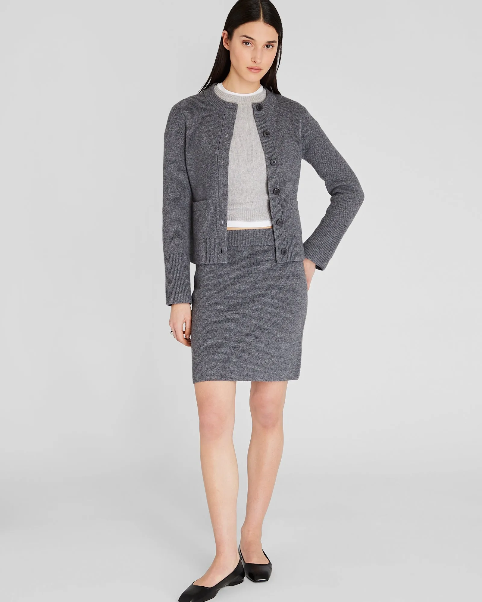 Cashmere Blend Mini Skirt