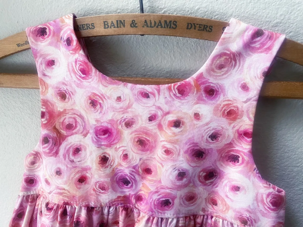Dress, Pink Rose Cotton Girls Sundress