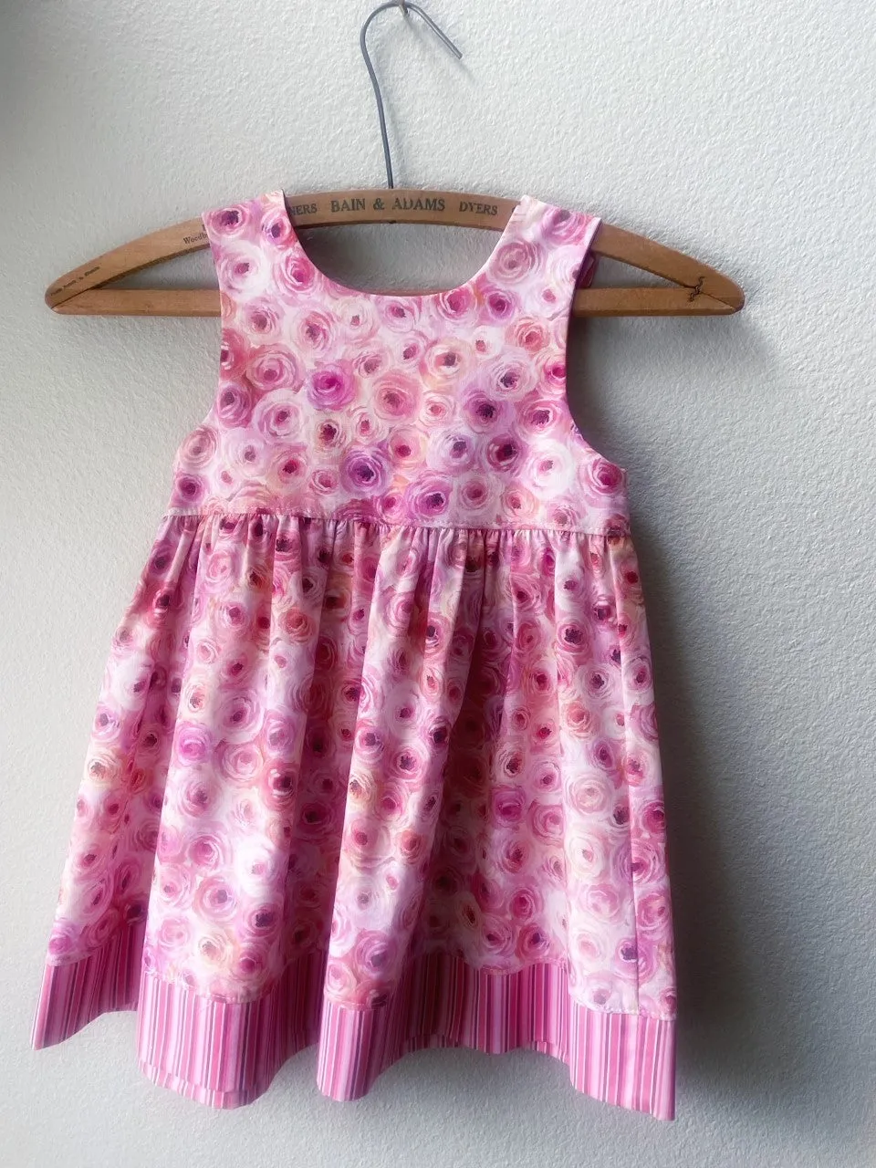 Dress, Pink Rose Cotton Girls Sundress