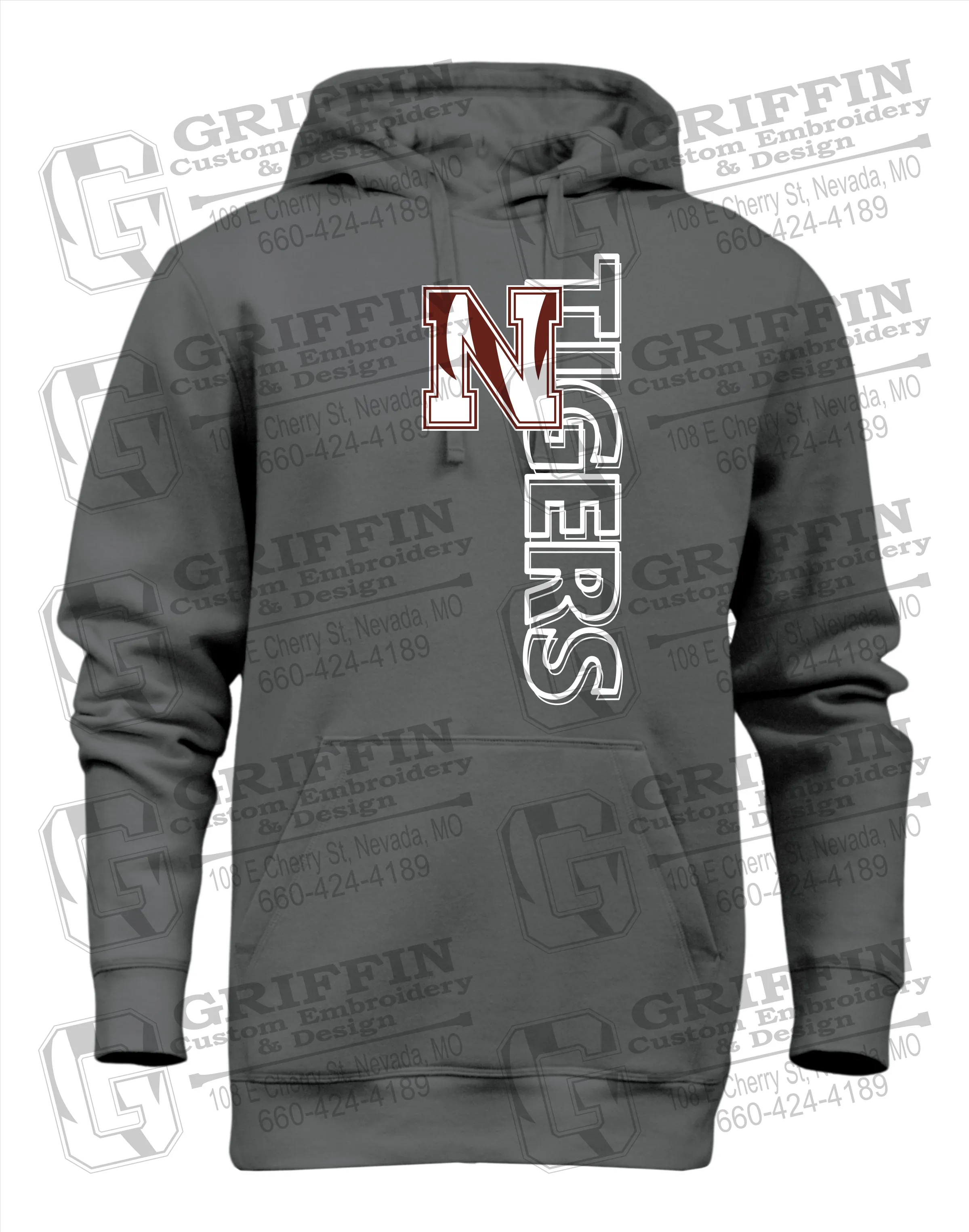 Heavyweight Fleece Hoodie - Nevada Tigers 22-F