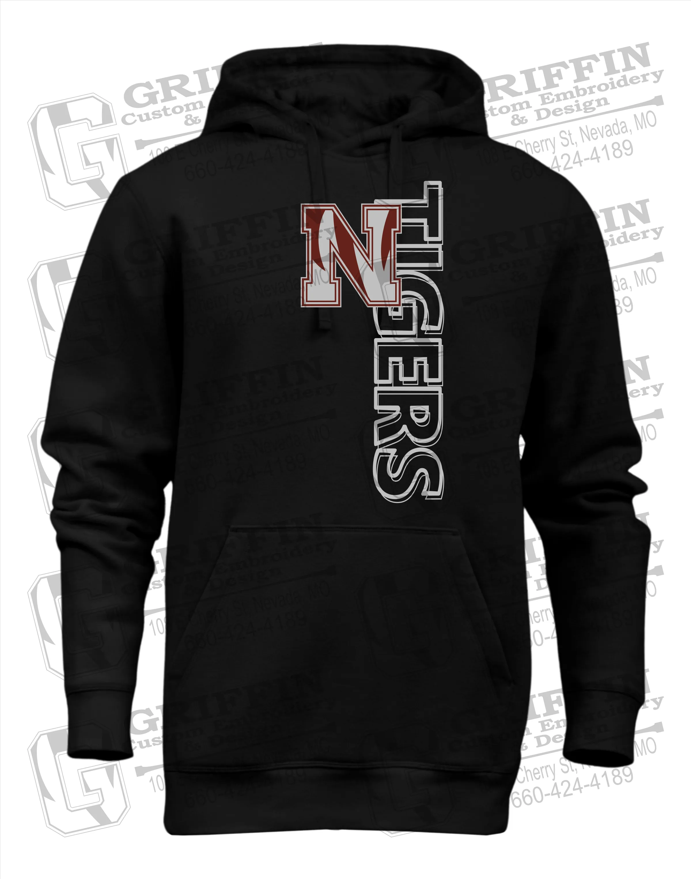 Heavyweight Fleece Hoodie - Nevada Tigers 22-F
