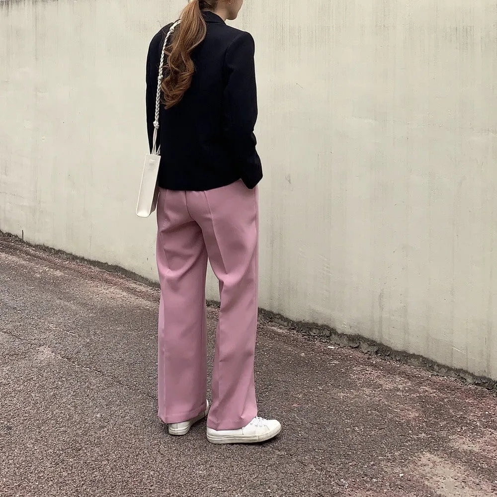 [Korean Style] Cherry Bloom Wide Leg Trousers