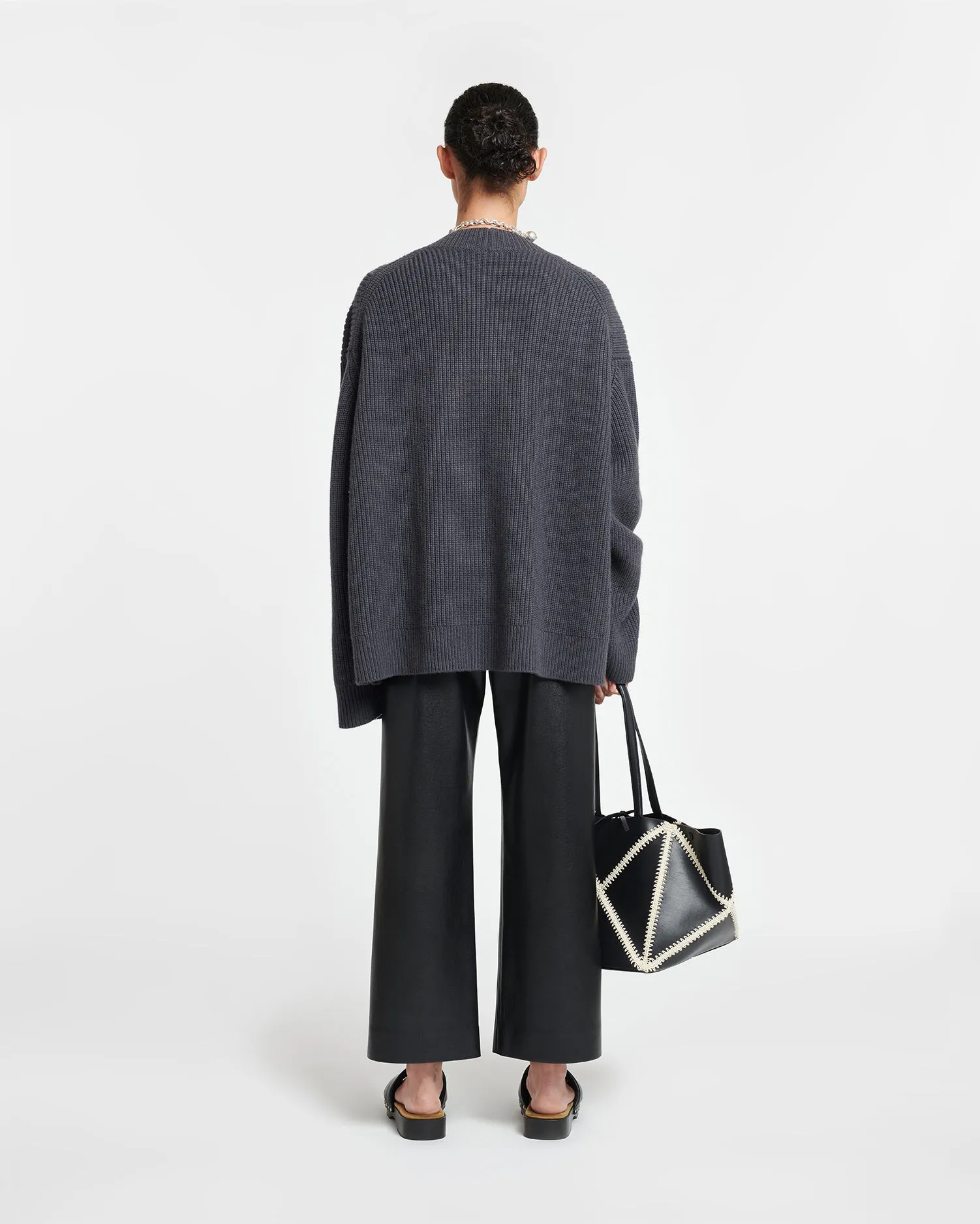 Laran - Cashmere-Blend Cardigan - School Grey