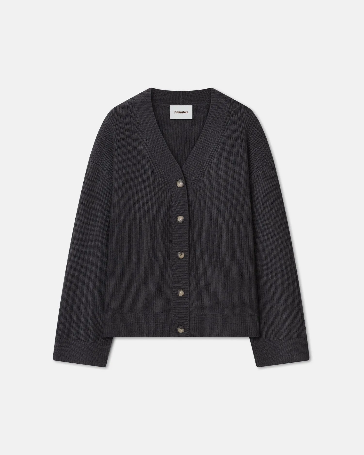 Laran - Cashmere-Blend Cardigan - School Grey