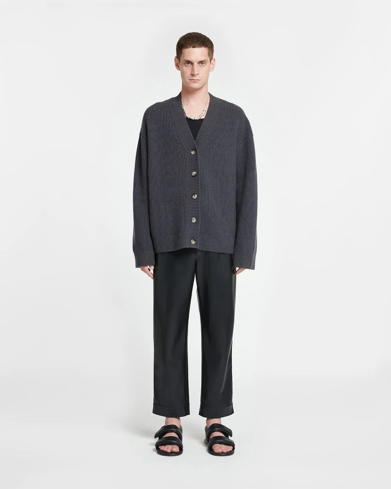 Laran - Cashmere-Blend Cardigan - School Grey