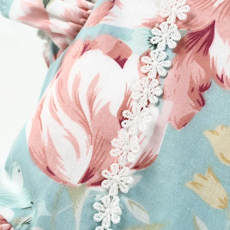 Mqtime Girls Fashion Dress Sleeveless Summer Cotton Dress for Birthday Party Kids Clothing Children Sundress Clothes Floral Dress