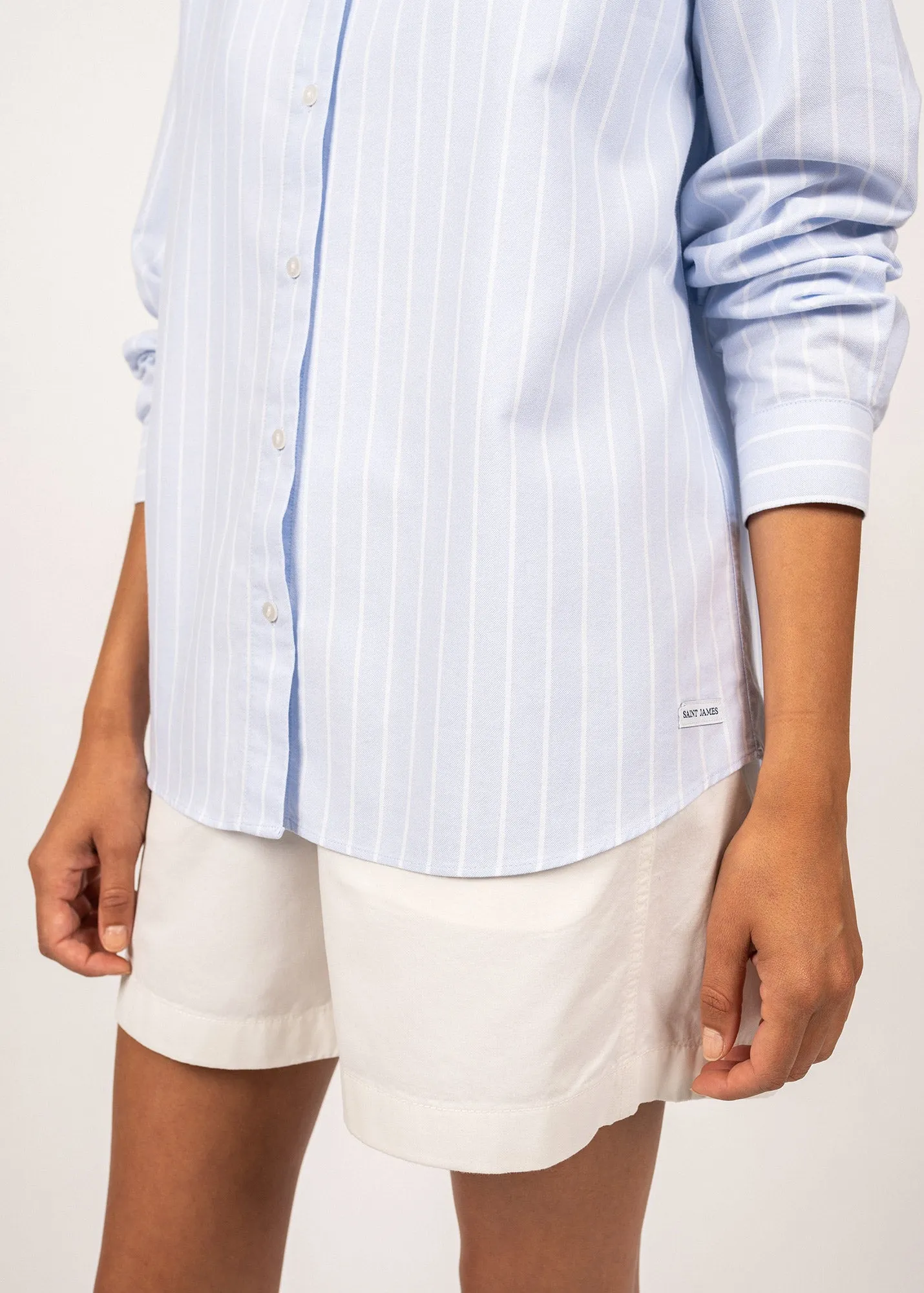Myriam striped shirt - in cotton (CIEL/BLANC)