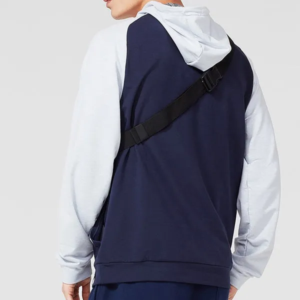 New Balance Men's New Balance Athleisure Casual Sports Colorblock Blue White Splicing Sweatshirt, white