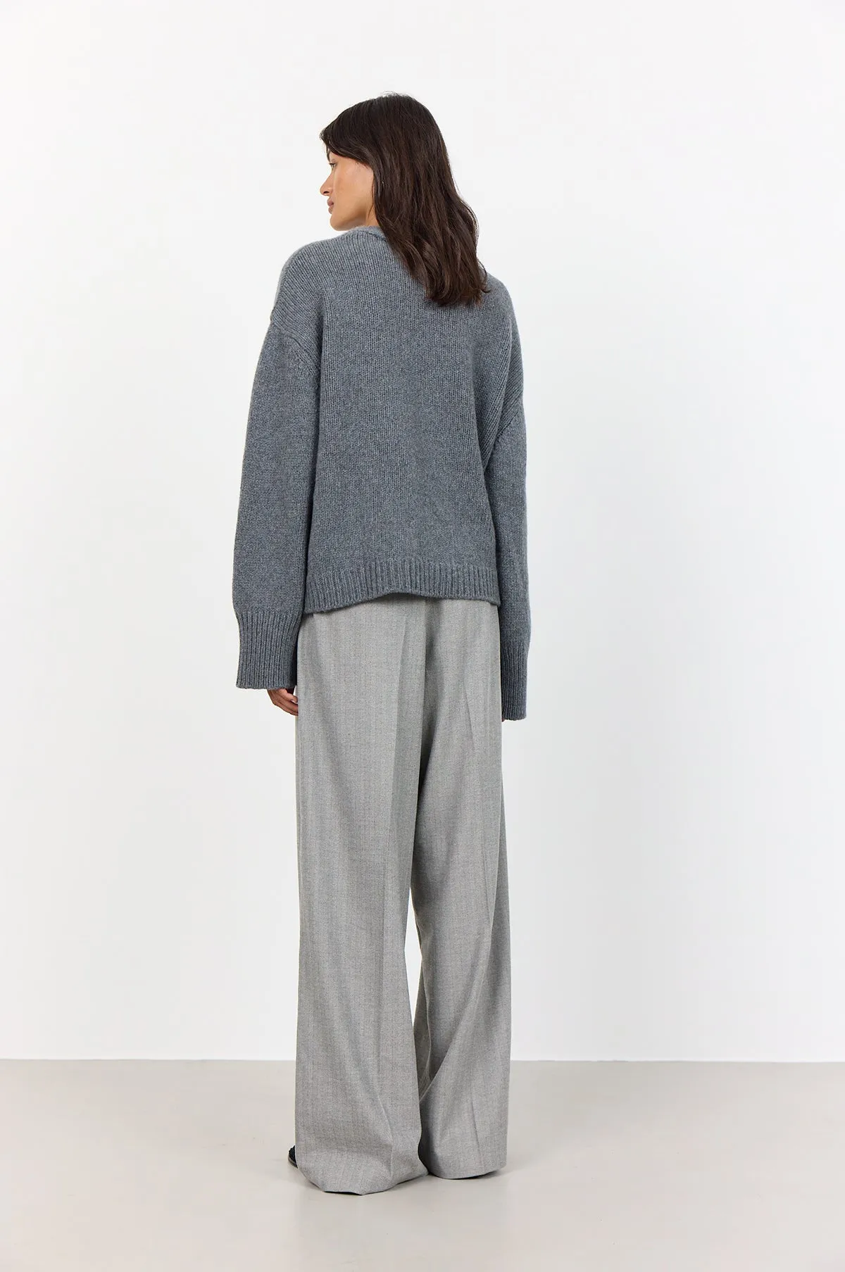 Perle Cardigan Lava Smoke Melange