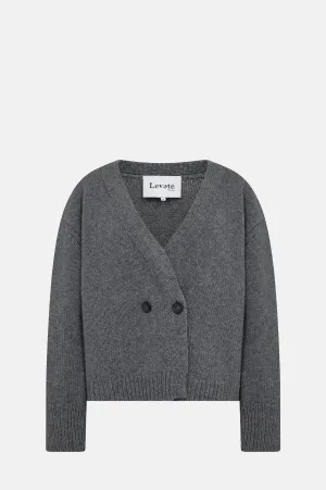 Perle Cardigan Lava Smoke Melange
