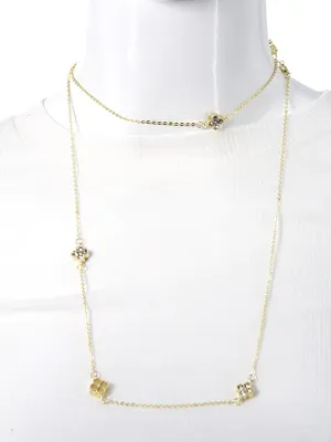 Scintillating Mini Clover Necklace