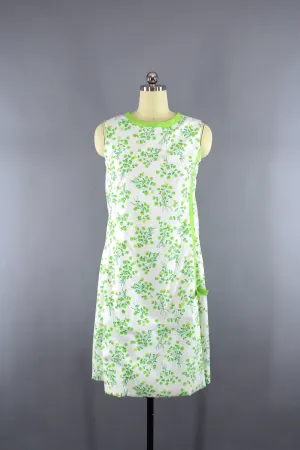 Vintage 1960s Green Floral Print Lilly Pulitzer Dress