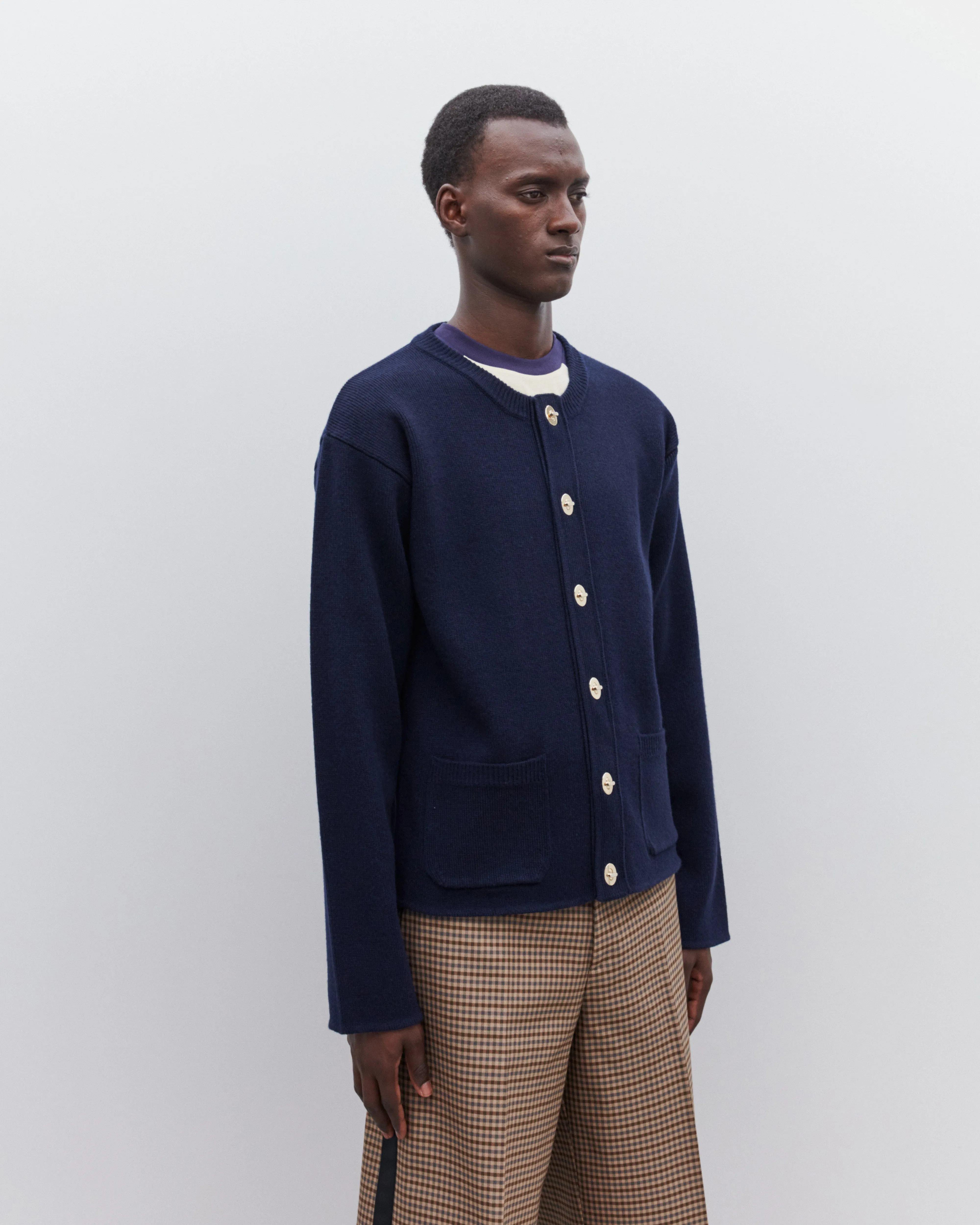 Wales Bonner - Men's Night Cardigan - (Navy)