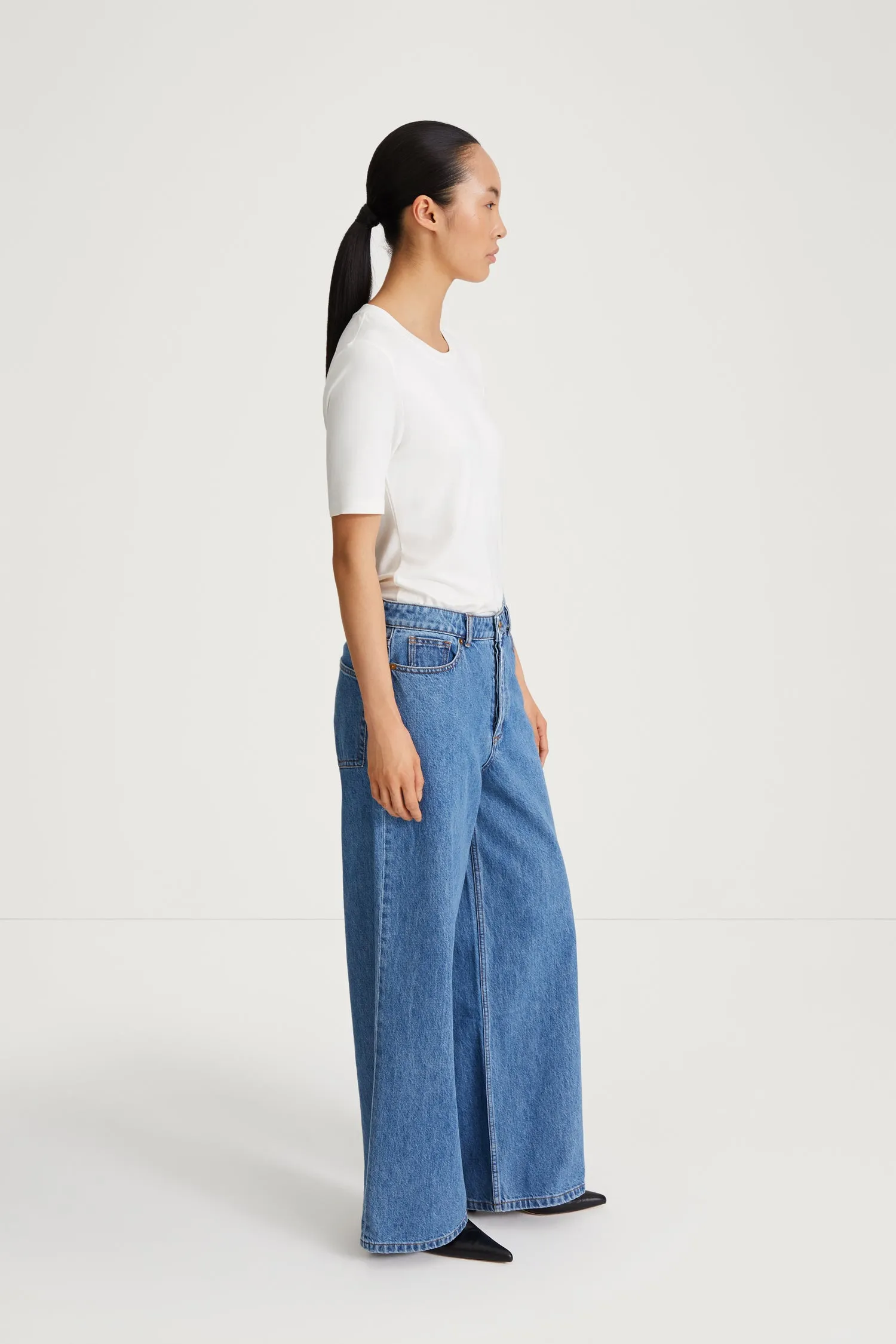 WIDE-LEG DENIM - KAYNE VINTAGE BLUE