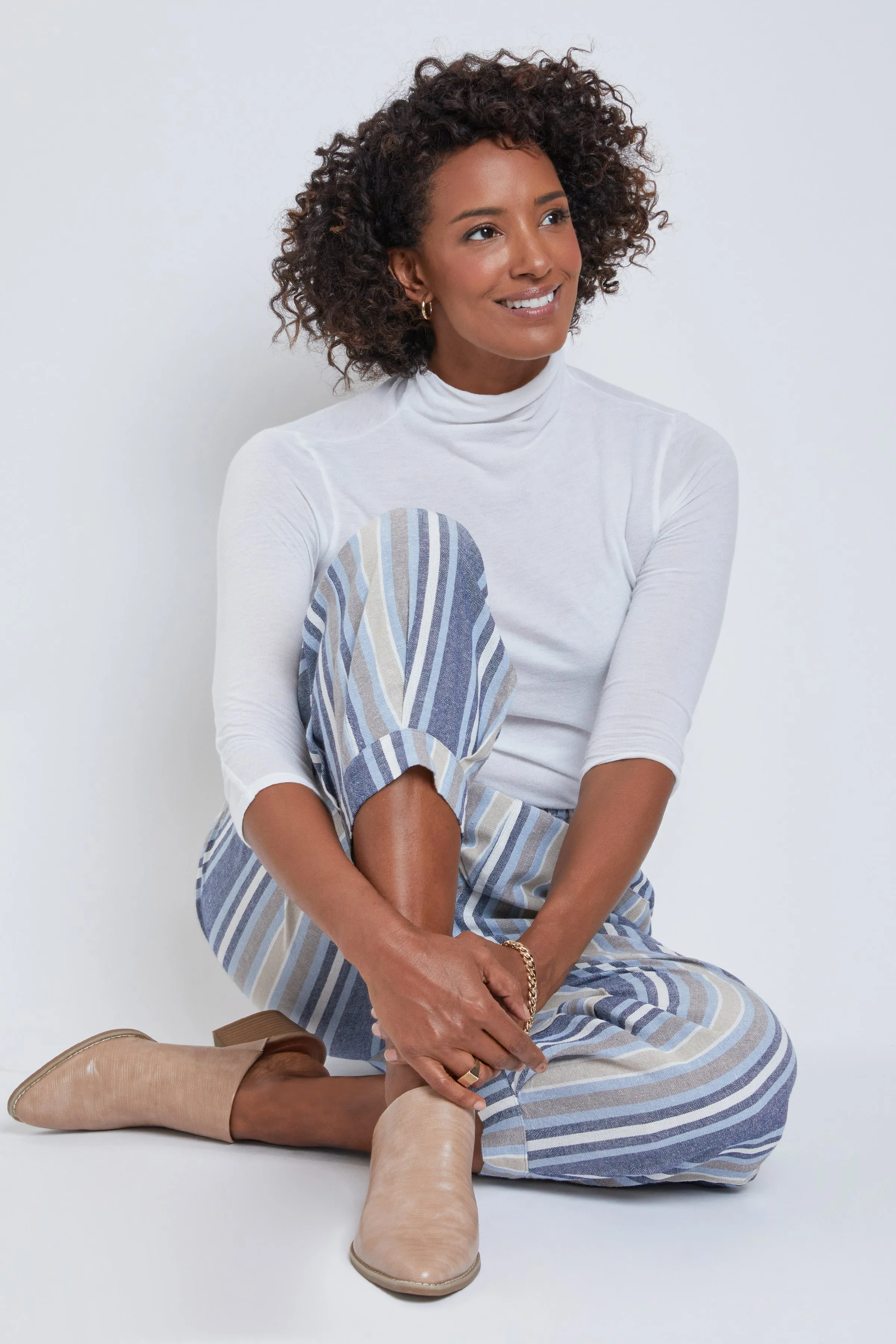 Women's Linen Joggers With Banded Hem
