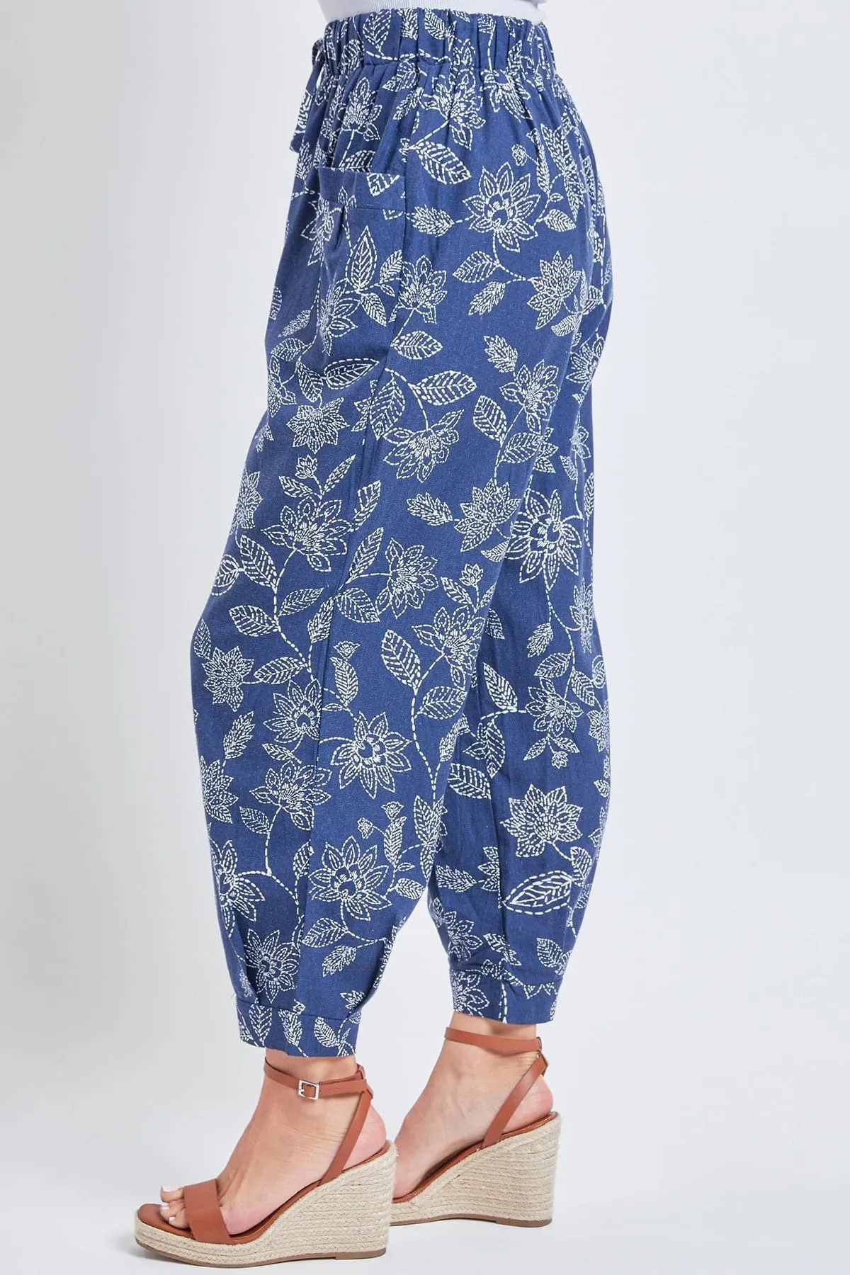 Women's Linen Joggers With Banded Hem